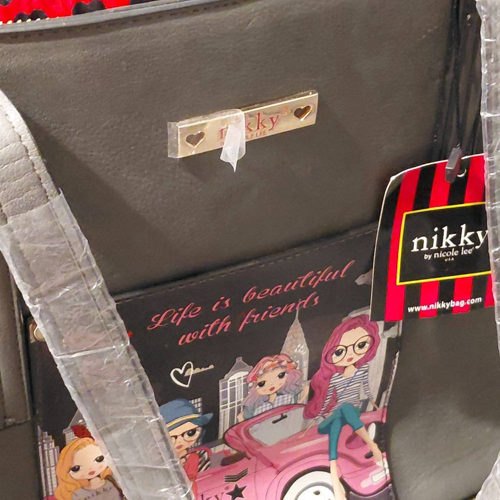 Women's Nikky by Nicole Lee Gray Pink Tote Bag One Size - Picture 6 of 6